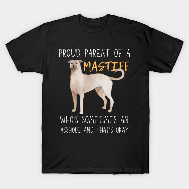 Proud Parents of Mastiff Pet Lover T-Shirt by Azulan Creatives